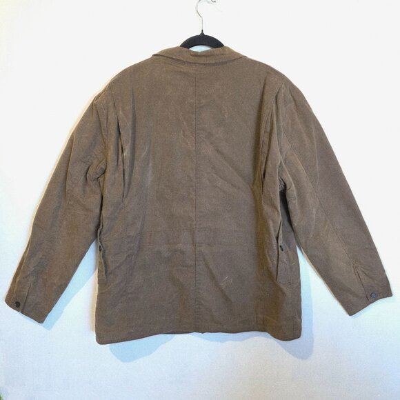 Billy Reid Mens Waxed Jacket Large Blazer Hunting Chore Work Brown Utility Canva - Picture 7 of 10